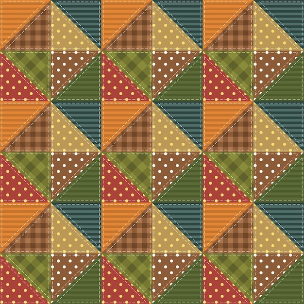 Vecteur fond patchwork avec différents motifs