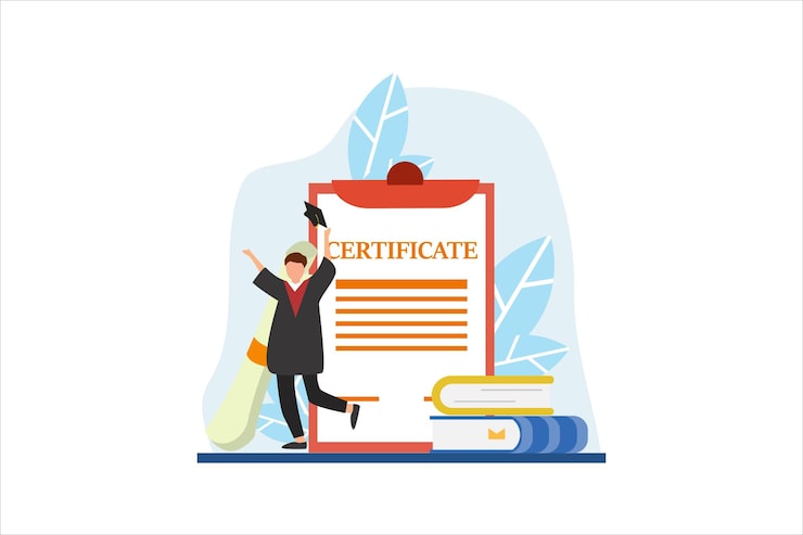Vecteur illustration de la conception de l'appartement du jour de la remise des diplômes