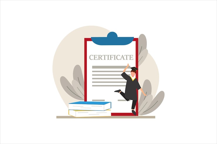 Vecteur illustration de la conception de l'appartement du jour de la remise des diplômes