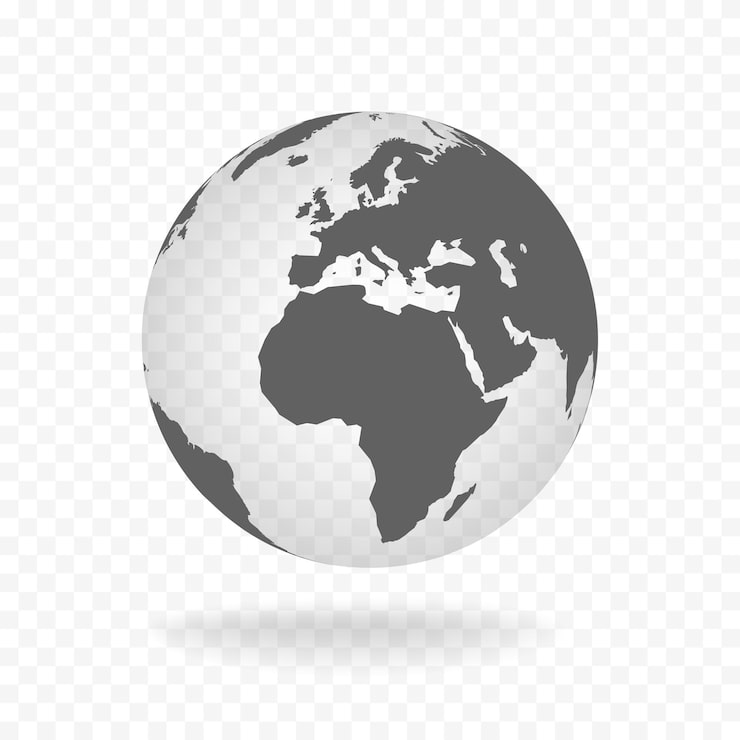 Vecteur illustration vectorielle transparente de verre globe gris blanc