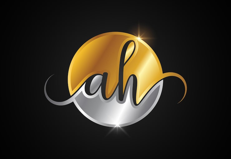 Vecteur lettre initiale ah logo design vector graphic symbole alphabet pour l'identité d'entreprise