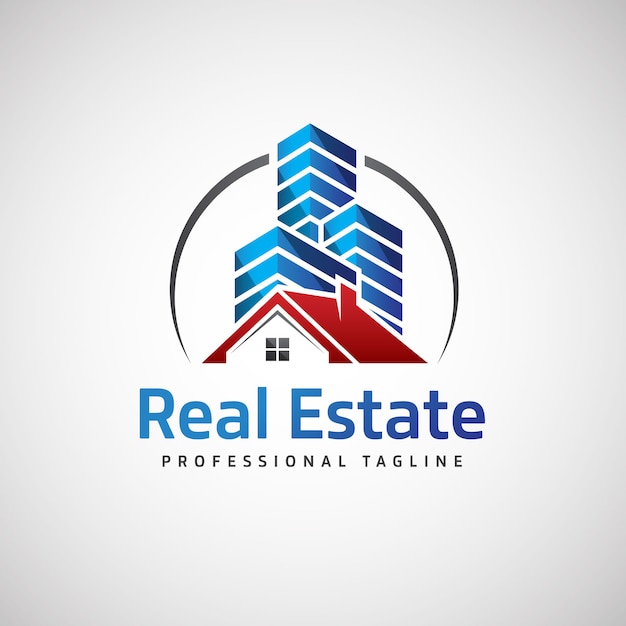 Vecteur le logo de l'immobilier