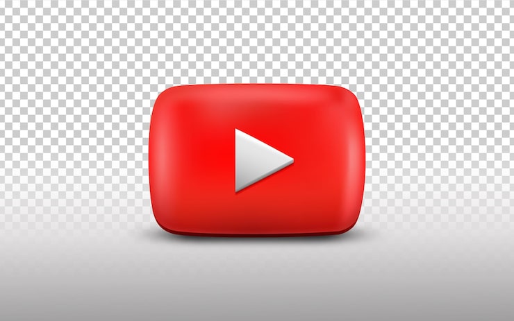 Vecteur logo youtube 3d