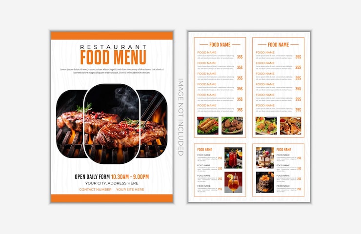 Vecteur des menus élégants et modernes pour vos restaurants