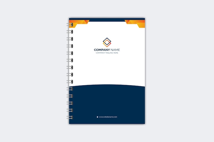 Vecteur modèle de couverture de carnet de notes créatif professionnel moderne