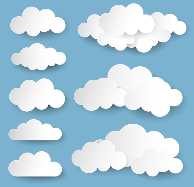 Vecteur nuages collection stock
