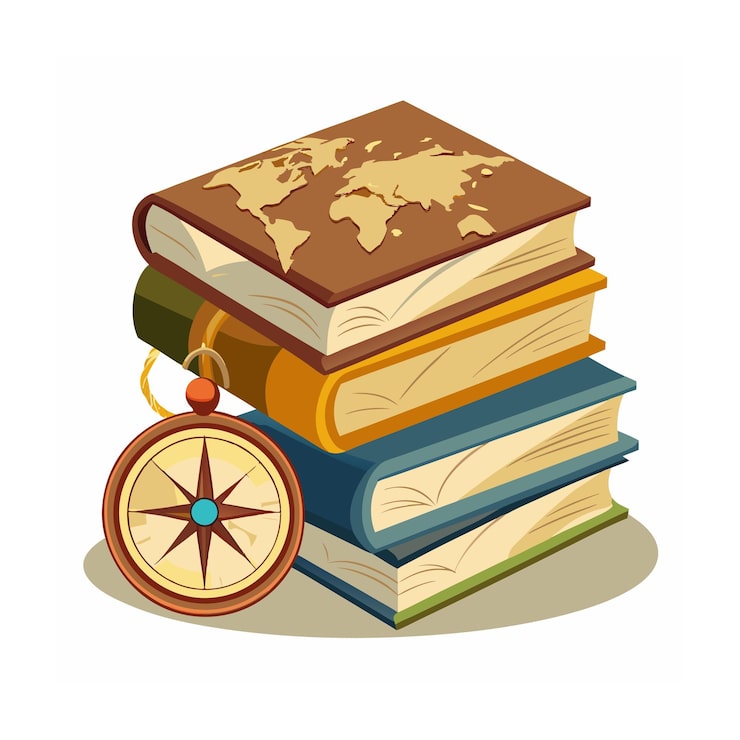 Vecteur pile design plat d'illustration de livres