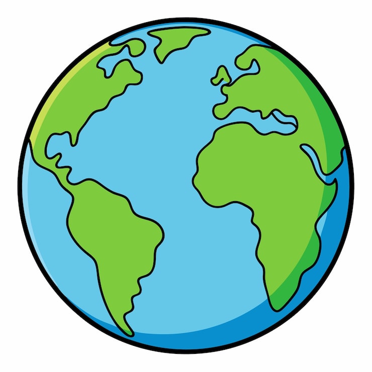 une planète verte et bleue avec un fond vert et bleu
