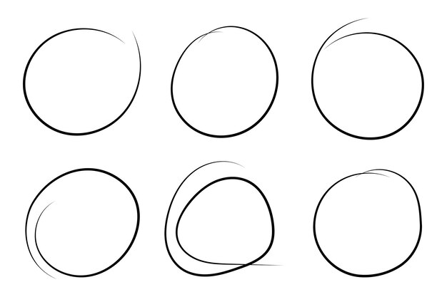 Vecteur style de griffonnage de cercles