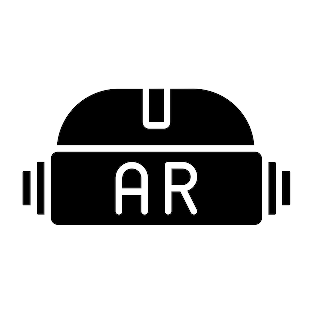 Vecteur le style de l'icône du casque vector design ar