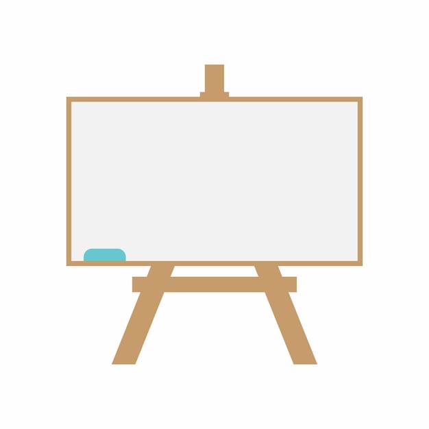 Vecteur tableau blanc pour présentation, réunion de bureau ou cours