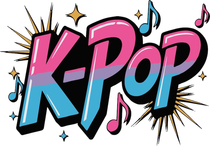 Vecteur texte k-pop