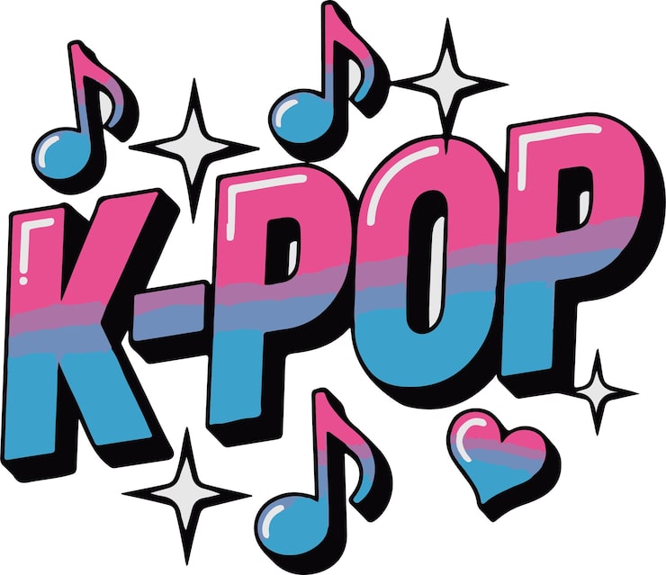 Vecteur texte k-pop