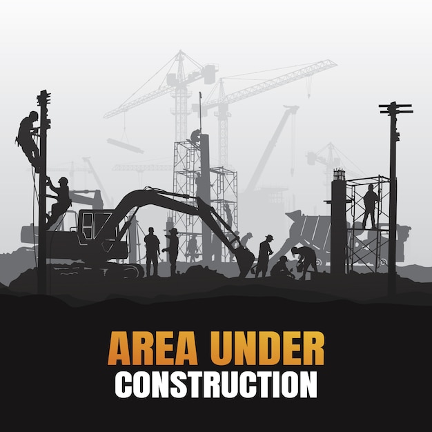 Vecteur zone en construction