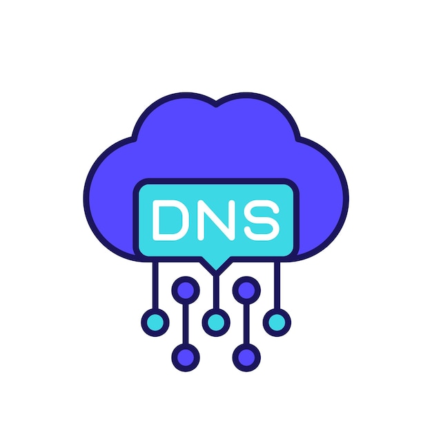 Vector biểu tượng dns cho web và ứng dụng