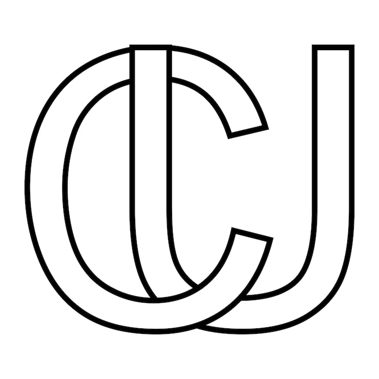 Vector biểu tượng logo uc cu, các chữ c u lồng vào nhau