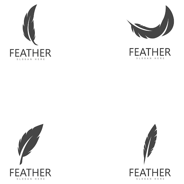 Vector biểu tượng vector logo lông vũ