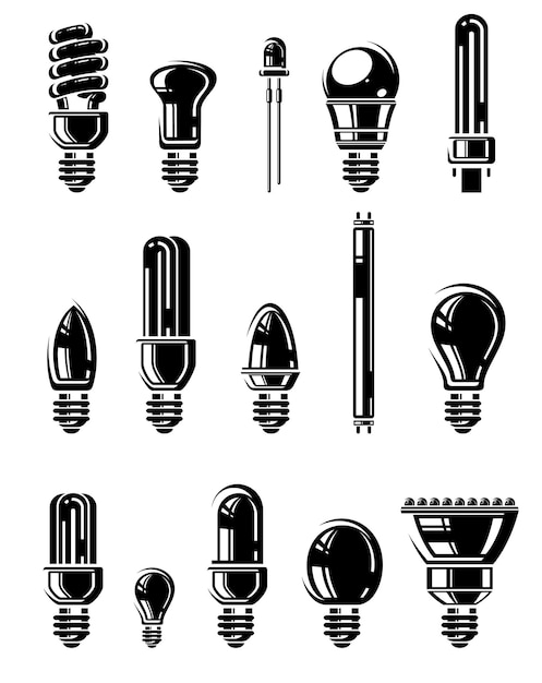 Vector bộ bóng đèn vector