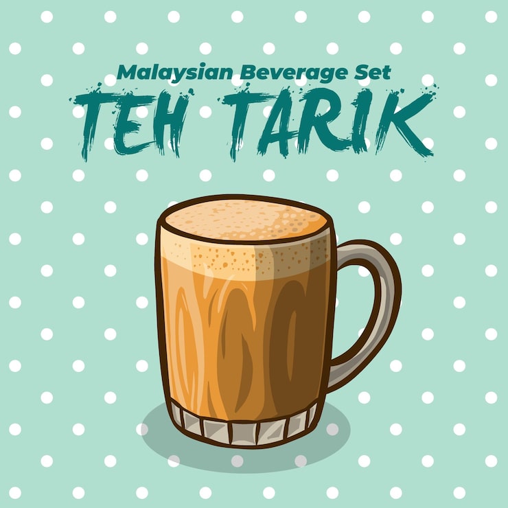Vector bộ đồ uống ẩm thực malaysia