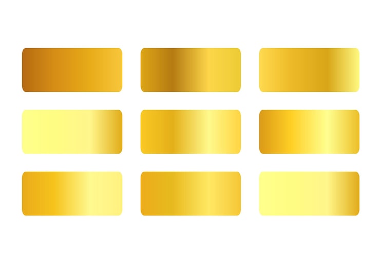 Vector bộ màu vàng được đặt trong hình vuông