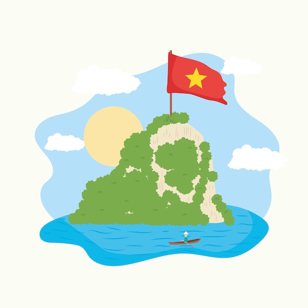 Vector đảo việt nam dễ thương