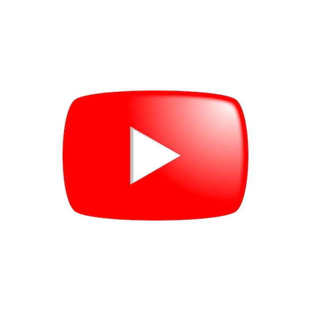 Vector logo youtube 3d vector