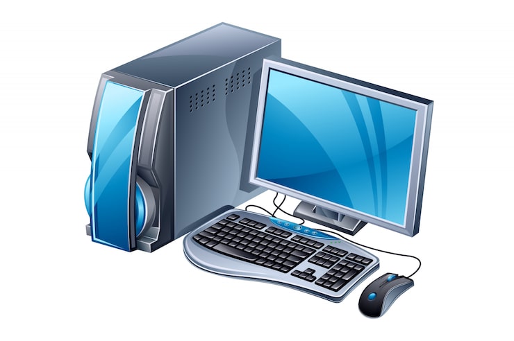 Vector máy tính để bàn có bàn phím và chuột