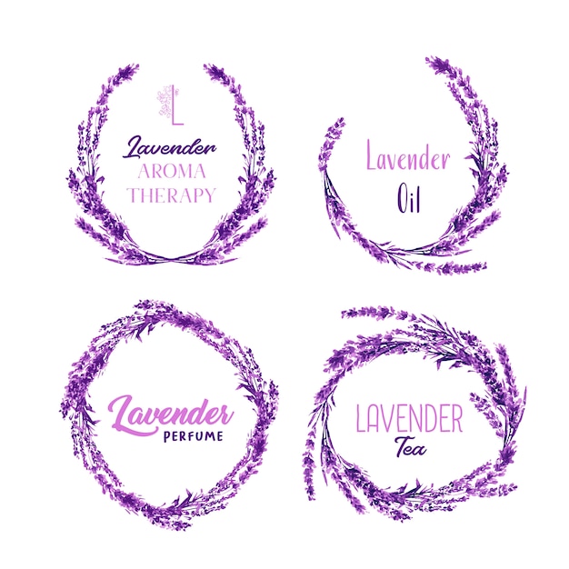 Vector gratuito acuarelas o acuarelas de lavanda.