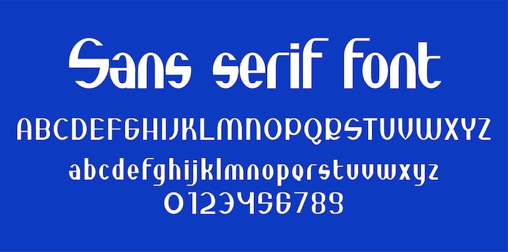 Vector gratuito alfabeto de tipografía sans serif