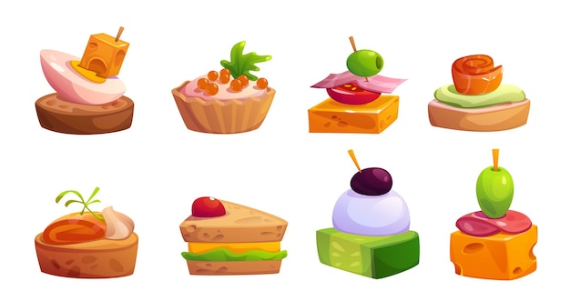 Vector gratuito aperitivo de comida con dedos de buffet