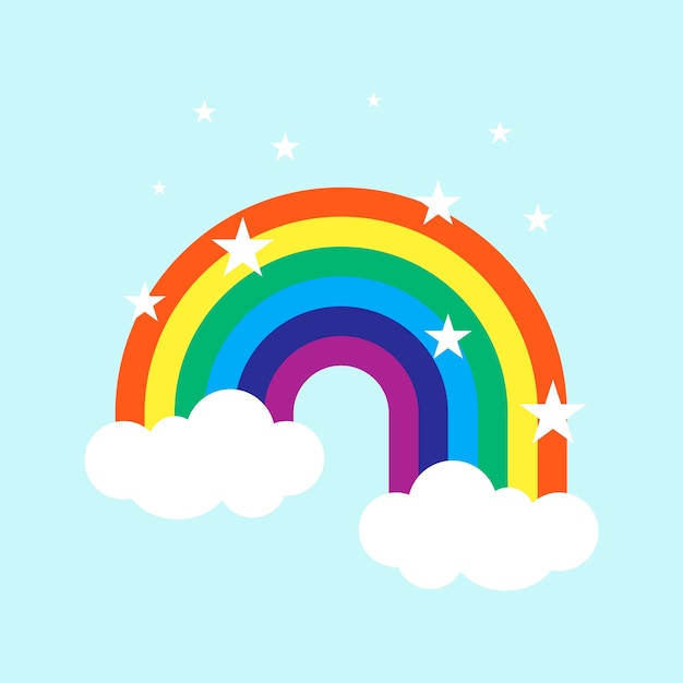 Vector gratuito arco iris de estilo plano