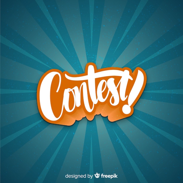 Vector gratuito background concepto concurso con tipografía