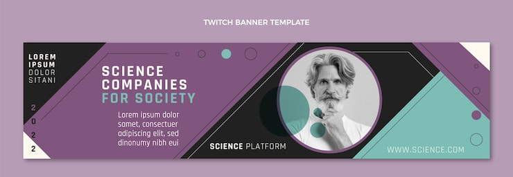 Vector gratuito banner de contracción de ciencia plana