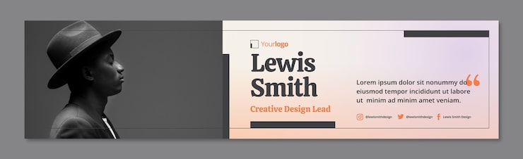 Vector gratuito banner de linkedin de negocios degradado