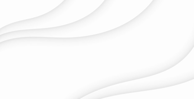 Vector gratuito banner minimalista blanco de estilo curvo con espacio vacío