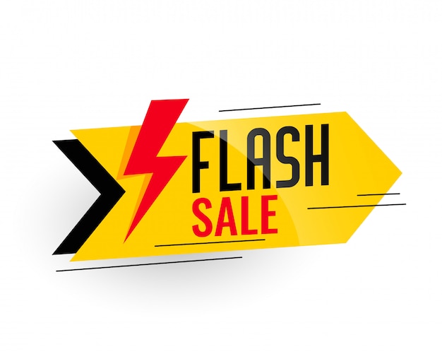 Vector gratuito banner de venta flash y descuento.