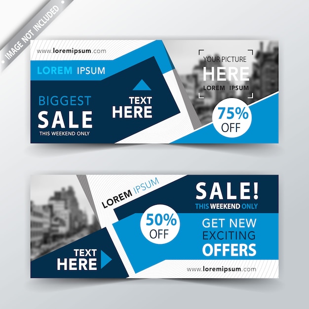 Vector gratuito banner de web de ventas abstractas