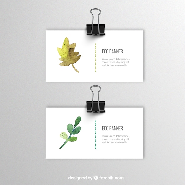 Vector gratuito banners eco