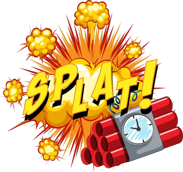 Vector gratuito bocadillo de diálogo cómico con texto splat