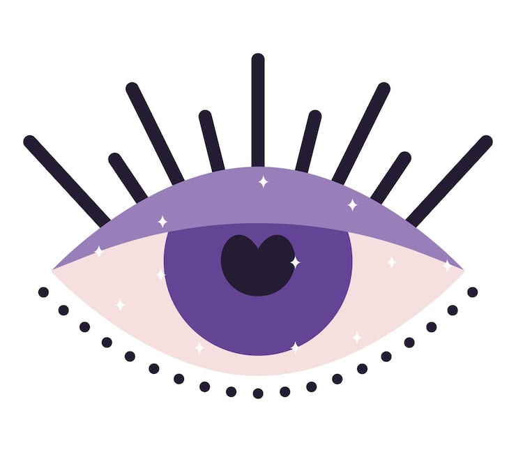 Vector gratuito bola de los ojos púrpura
