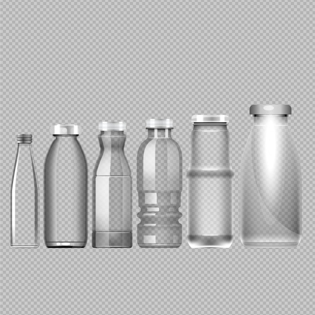 Vector gratuito botellas vacías