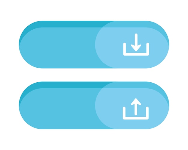 Vector gratuito botón de descarga del elemento ui ux