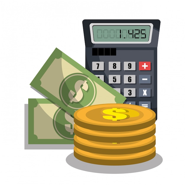 Vector gratuito calculando costos