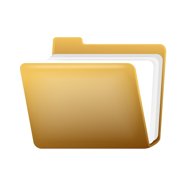 Vector gratuito carpeta abierta con documentos