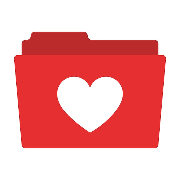 Vector gratuito la carpeta del corazón del amor