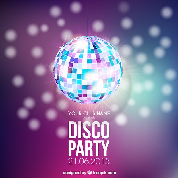 Vector gratuito cartel de fiesta disco