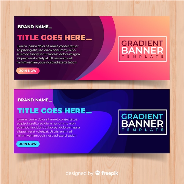 Vector gratuito carteles online con gradiente
