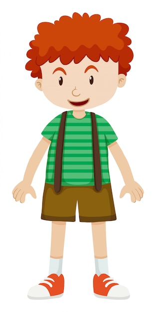 Vector gratuito chico con cabello rizado