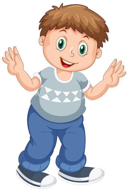 Vector gratuito un chico lindo chaarcter