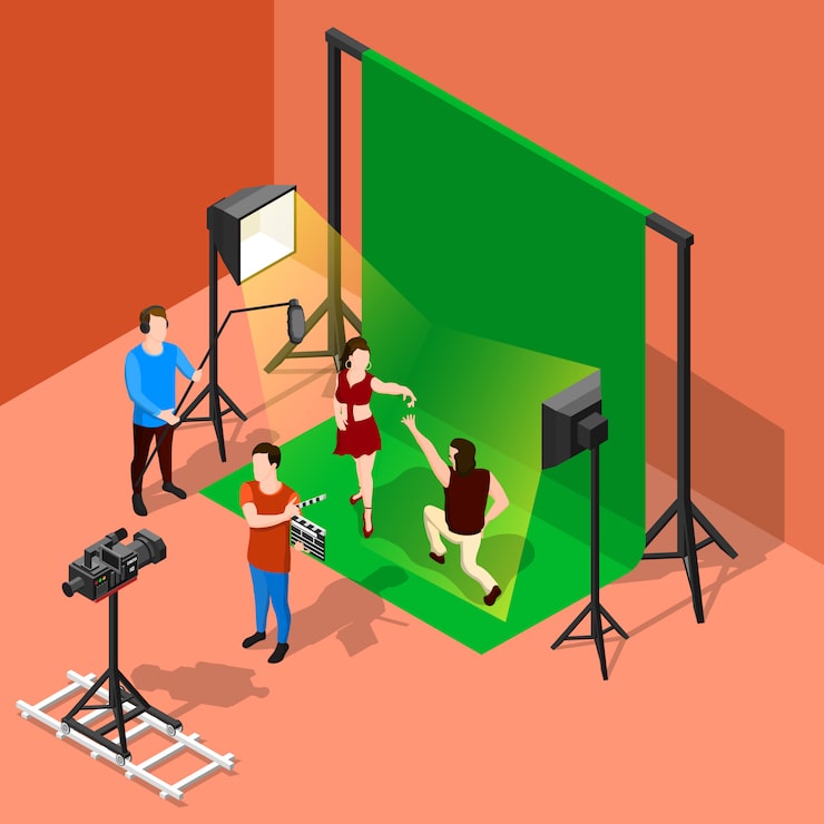Vector gratuito chromakey shooting